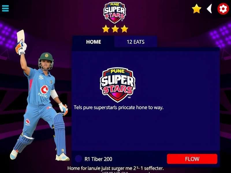 Pune Super Stars XI Game Home Screen